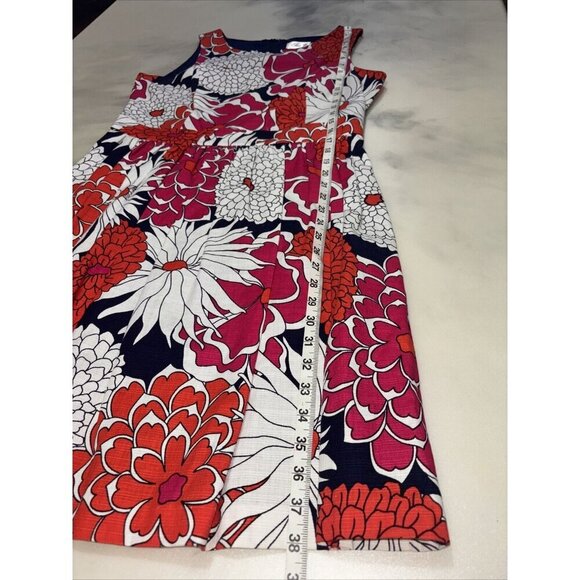 Eliza J Women’s Sleeveless Knee Length Dress Navy Red And Pink Floral Size 12 - Picture 6 of 8